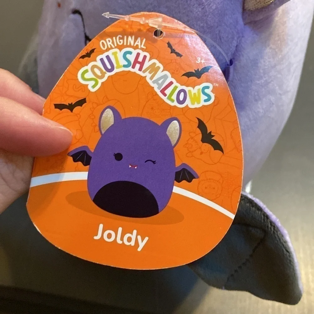 NWT Squishmallows Joldy Purple Bat Winking Halloween Plush 8